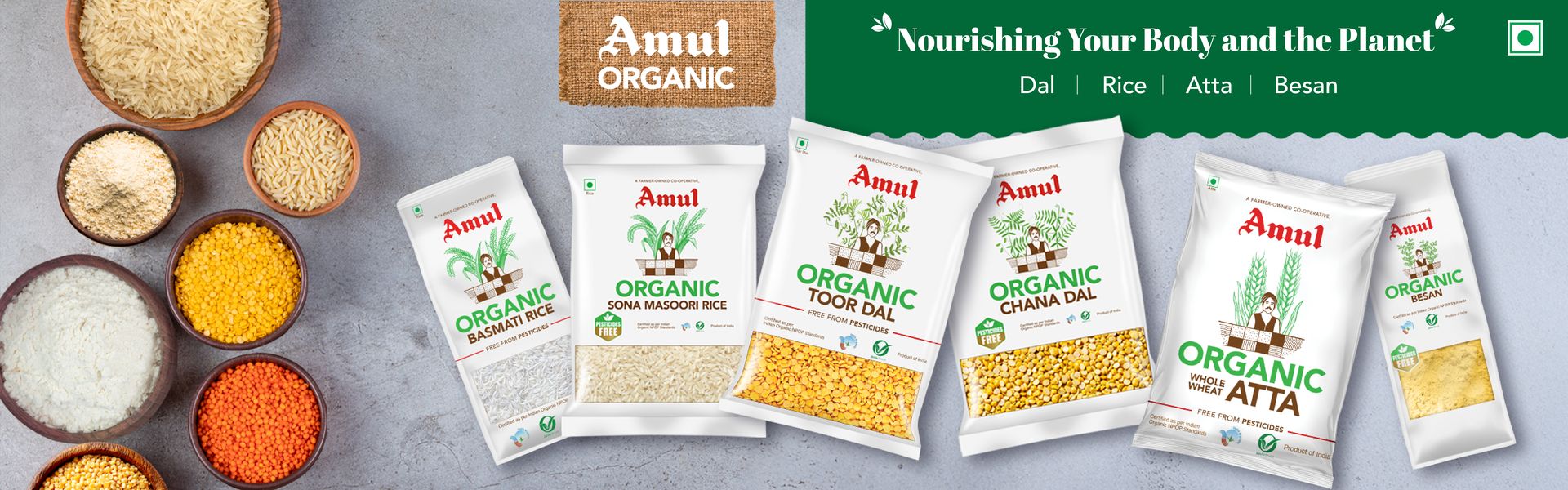 Organic Atta Dal Rice (Mobile)